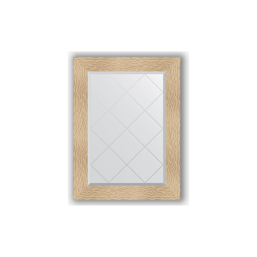 Зеркало с гравировкой поворотное Evoform Exclusive-G 66x89 см, в багетной раме - золотые дюны 90 мм (BY 4107)