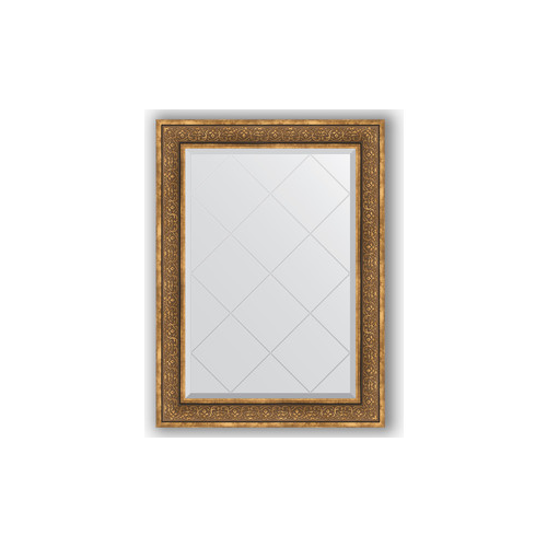 Зеркало с гравировкой поворотное Evoform Exclusive-G 79x106 см, в багетной раме - вензель бронзовый 101 мм (BY 4206)