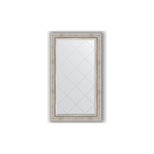 Зеркало с гравировкой поворотное Evoform Exclusive-G 76x131 см, в багетной раме - римское серебро 88 мм (BY 4233)
