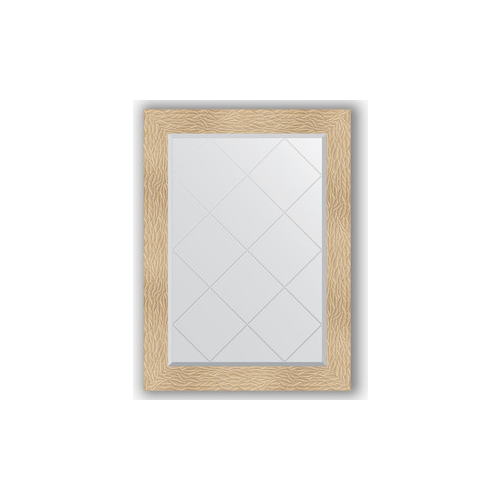 Зеркало с гравировкой поворотное Evoform Exclusive-G 76x104 см, в багетной раме - золотые дюны 90 мм (BY 4193)