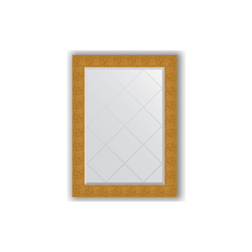 Зеркало с гравировкой поворотное Evoform Exclusive-G 76x104 см, в багетной раме - чеканка золотая 90 мм (BY 4194)