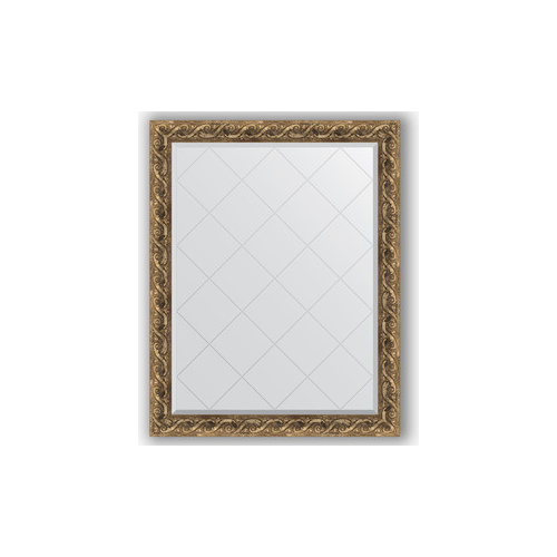 Зеркало с гравировкой поворотное Evoform Exclusive-G 96x121 см, в багетной раме - фреска 84 мм (BY 4356)