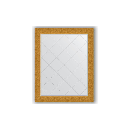 Зеркало с гравировкой поворотное Evoform Exclusive-G 96x121 см, в багетной раме - чеканка золотая 90 мм (BY 4366)