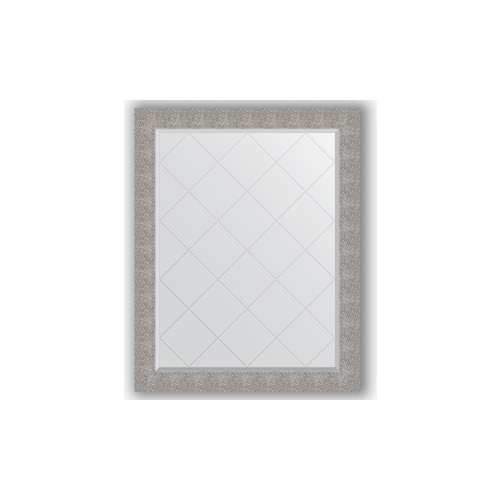 Зеркало с гравировкой поворотное Evoform Exclusive-G 96x121 см, в багетной раме - чеканка серебряная 90 мм (BY 4367)