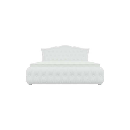 Кровать двуспальная Мебелико Герда экокожа белая