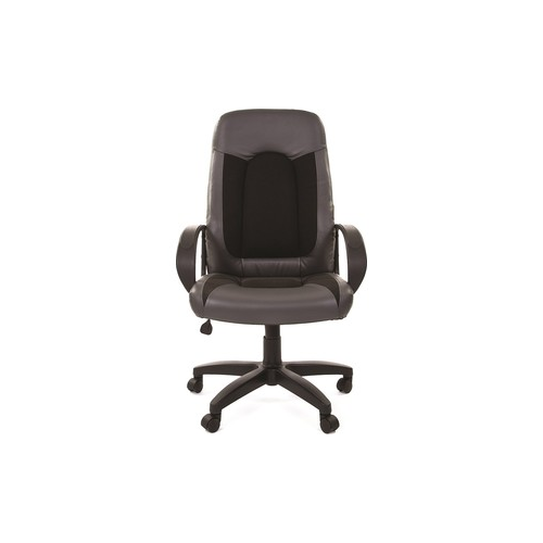 Офисное кресло Chairman 429 экопремиум серый+ткань 10-356 черная