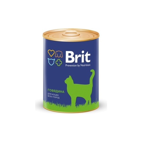 Консервы Brit Premium Cat Beef говядина для взрослых кошек 340г (9457)