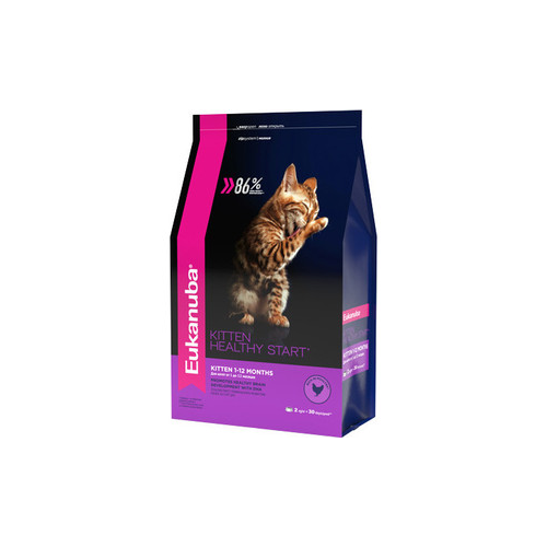 Сухой корм Eukanuba Kitten Healthy Start Rich in Poultry с домашней птицей для котят 2кг
