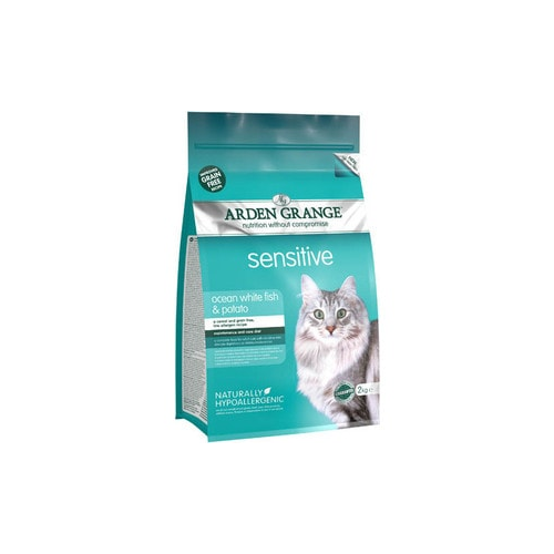 Сухой корм ARDEN GRANGE Adult Cat Sensitive Grain Free Ocean White Fish&Potato беззерновой с рыбой и картофелем для чувствительных кошек 2кг (AG618281)