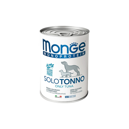Консервы Monge Dog Monoproteico Solo Pate Tuna паштет из тунца для собак 400г