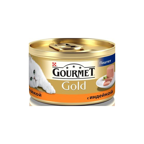 Консервы Gourmet Gold паштет с индейкой для кошек 85г (12032392)