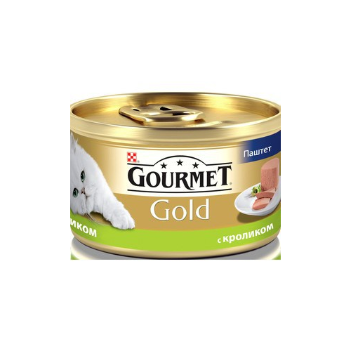 Консервы Gourmet Gold паштет с кроликом для кошек 85г (12182548)