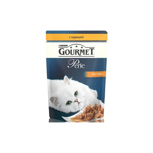 Паучи Gourmet Perle Mini Fillets с курицей для кошек 85г (12222445)