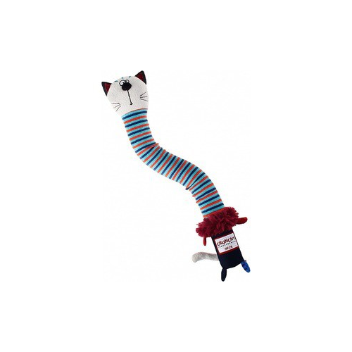 Игрушка GiGwi Crunchy Transforming Neck кот с пищалкой для собак (75413)