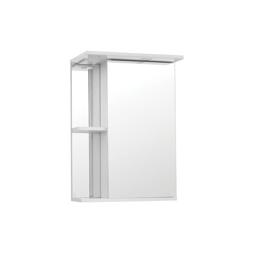 Зеркальный шкаф Style line Николь 50 с подсветкой, белый (4650134470338)