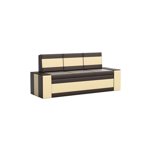 Кухонный диван Мебелико Лина эко-кожа (коричнево/бежевый)