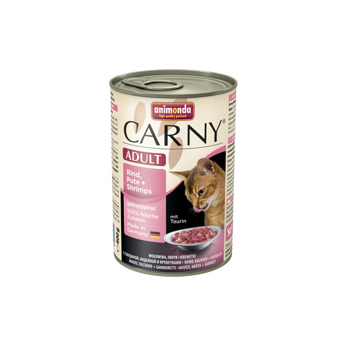 Консервы Animonda CARNY Adult с говядиной, индейкой и креветками для кошек 400г (83724)