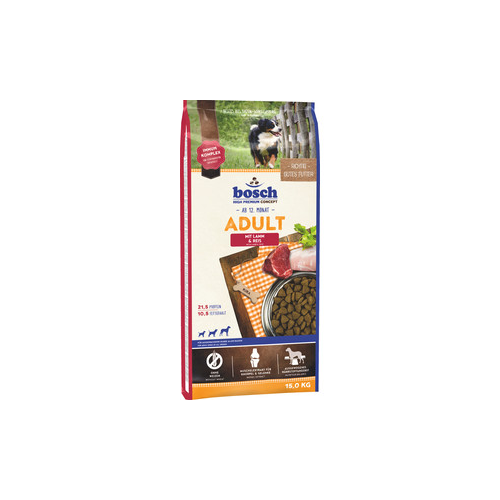 Сухой корм Bosch Petfood Adult Lamb & Race с ягнёнком и рисом для взрослых собак 15кг