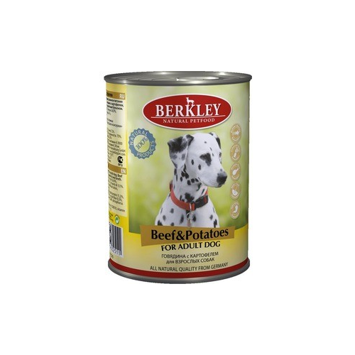 Консервы Berkley For Adult Dog Beef & Potatoes с говядиной и картофелем для взрослых собак 400г (75019)