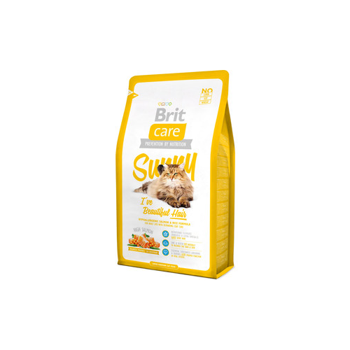 Сухой корм Brit Care Cat Sunny Beautiful Hair гипоаллергенный с лососем и рисом для длинношерстных кошек 7кг (132618)