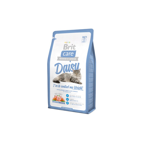 Сухой корм Brit Care Cat Daisy гипоаллергенный с индейкой и рисом для кошек с избыточным весом 2кг (132622)