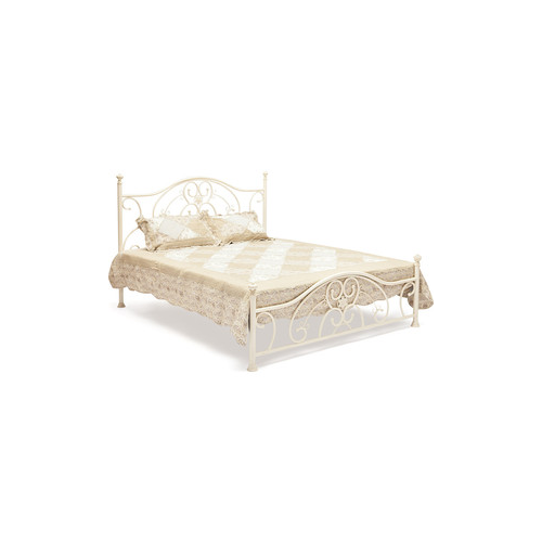 Кровать металлическая TetChair ELIZABETH 160x200, цвет античный белый