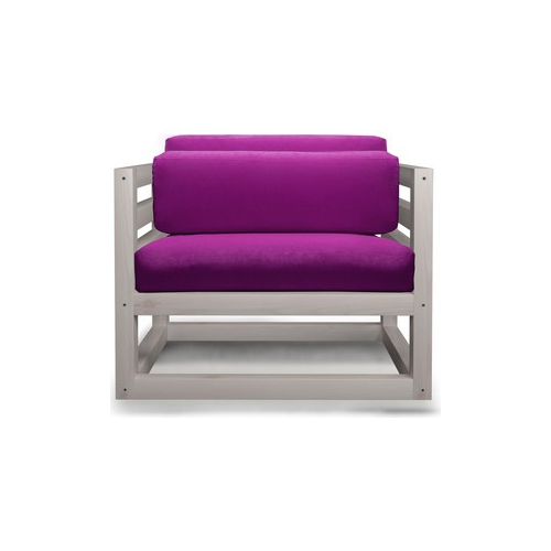Кресло Anderson Магнус бел дуб-фиолетовый вельвет