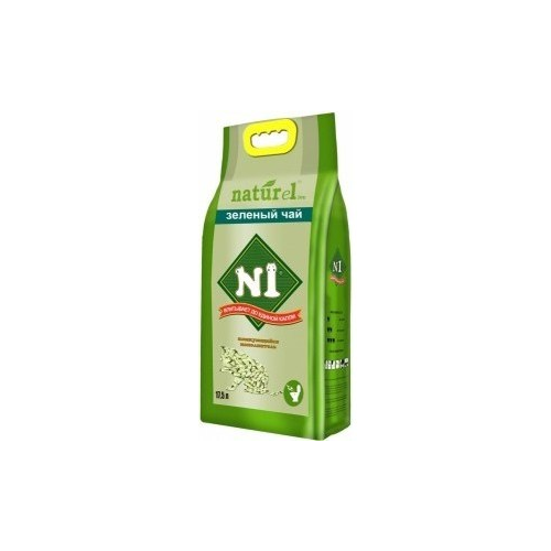 Наполнитель N1 NATUReL ''Зеленый чай'' древесный комкующийся с ароматом зеленого чая для кошек 17,5л