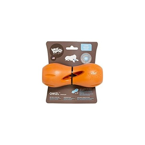 Игрушка Zogoflex Qwizl Small гантеля оранжевая 14x6 см для собак (West Paw Design)