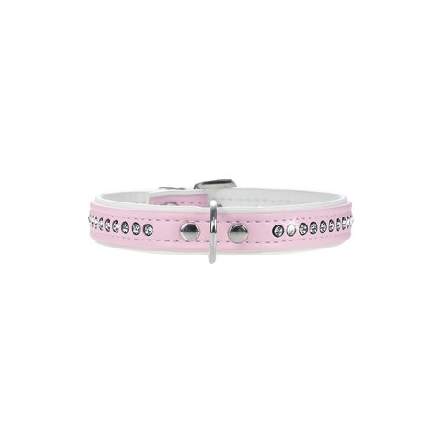 Ошейник Hunter Smart Dog Collar Modern Art Luxus 27/11 nickel (20-23,5 см) кожзам 1 ряд страз розовый для собак
