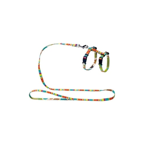 Шлейка Hunter Smart Harness with Leash Set Stripes нейлон разноцветная для кошек и собак