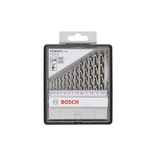 Набор сверл по металлу Bosch 1.5-6.5мм 13шт Robust Line (2.607.010.538)