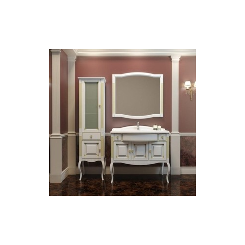 Мебель для ванной Opadiris Лаура 120 белый матовый 9003 с патиной