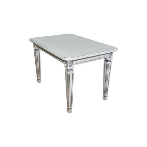Стол обеденный Мебелик Меран белый/патина 120x80