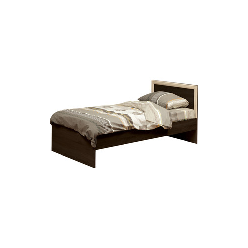 Кровать одинарная Олимп 21.55 венге/дуб линдберг 90x200