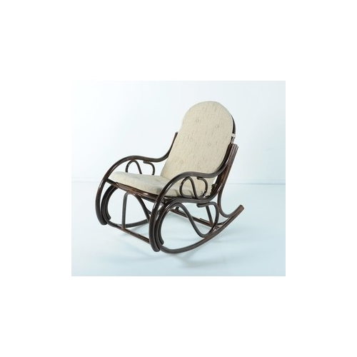 Кресло-качалка с подушкой Vinotti 05/04 темный коньяк