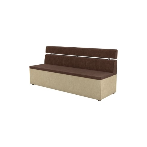 Кухонный диван Мебелико Классик микровельвет коричнево/бежевый