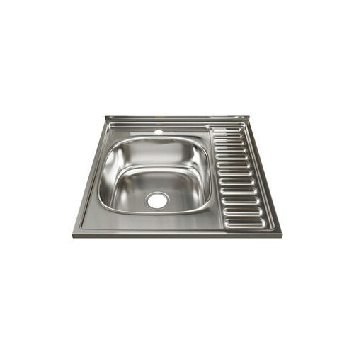 Кухонная мойка Mixline Накладная 60х60 с сифоном, нержавеющая сталь 0,8мм (4630030631606)