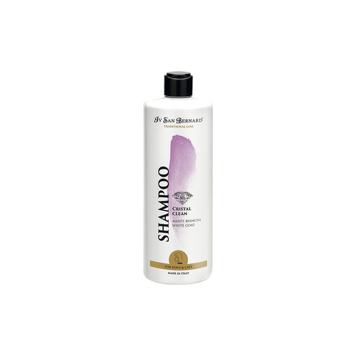 Шампунь Iv San Bernard Traditional Line Cristal Clean White Coat Shampoo для устранения желтизны белой шерсти животных 500 мл