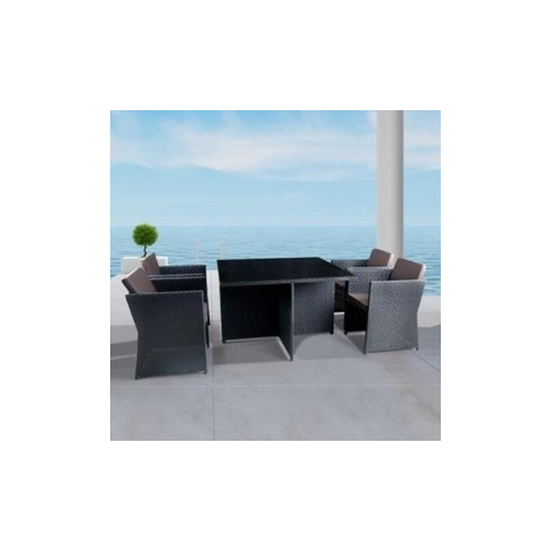Комплект мебели из искусственного ротанга Afina garden T300A/Y300A-W53 brown (4+1)