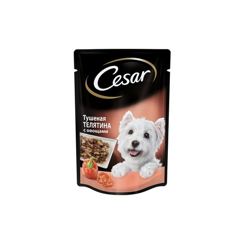 Паучи Cesar тушеная телятина с овощами для собак 100г (10183503)