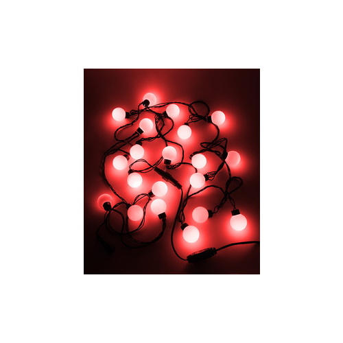 Гирлянда светодиодная Light Шарики-40мм 5м, 220-230V, черн. пр. красный