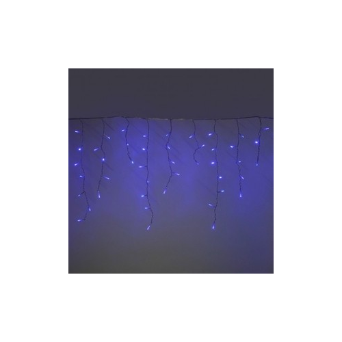Light Светодиодная бахрома с белым бликующим диодом 3,1x0,5м, прозр. пр. синий
