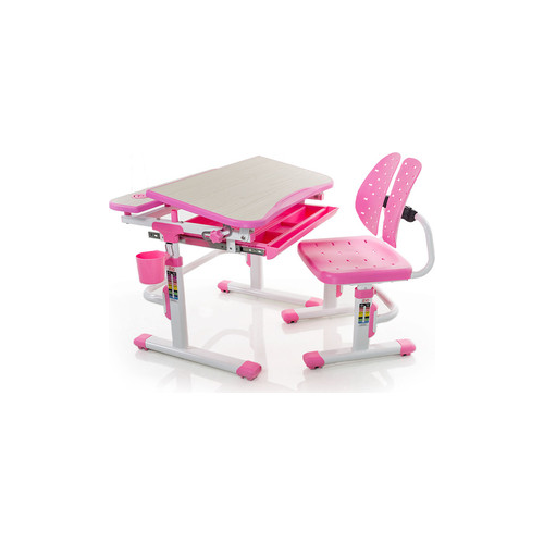 Комплект мебели (столик + стульчик) Mealux EVO-05 PN столешница клен/пластик розовый
