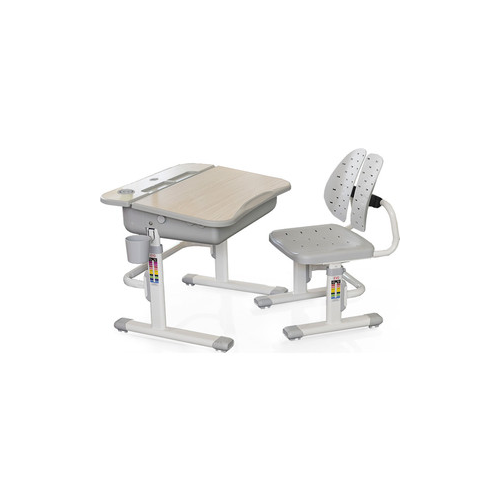 Комплект мебели (столик + стульчик) Mealux EVO-03 G столешница клен/пластик серый