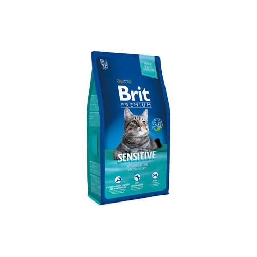 Сухой корм Brit Premium Cat Sensitive with Lamb с ягненком для кошек с чувствительным пищеварением 1,5кг (513208)