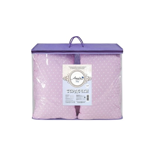 Подушка для беременных AmaroBaby 170х25 (сердечки розовые) (amaro-4001-sr)