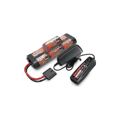 Аккумулятор + зарядное устройство TRAXXAS 8.4V 3000mAh NiMH TRX Plug + Fast Charger 2-amp - TRA2984G