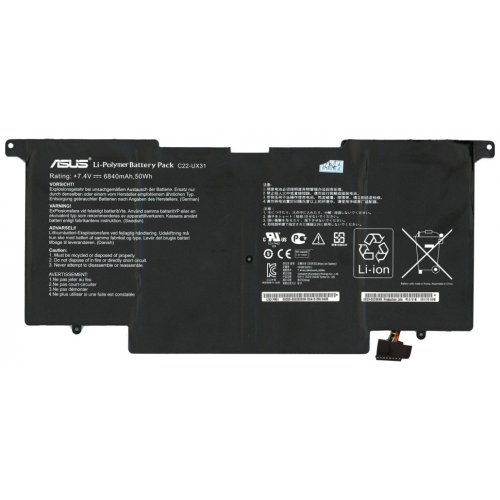 Аккумулятор для ноутбука ASUS UX31E 7.4V, 6840mAh