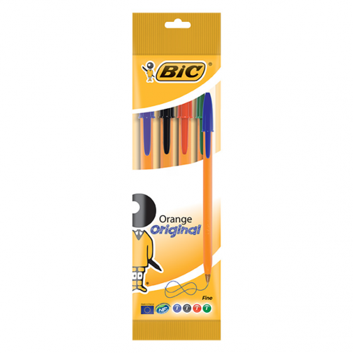 Ручка шариковая BIC Orange ассорти 4 шт